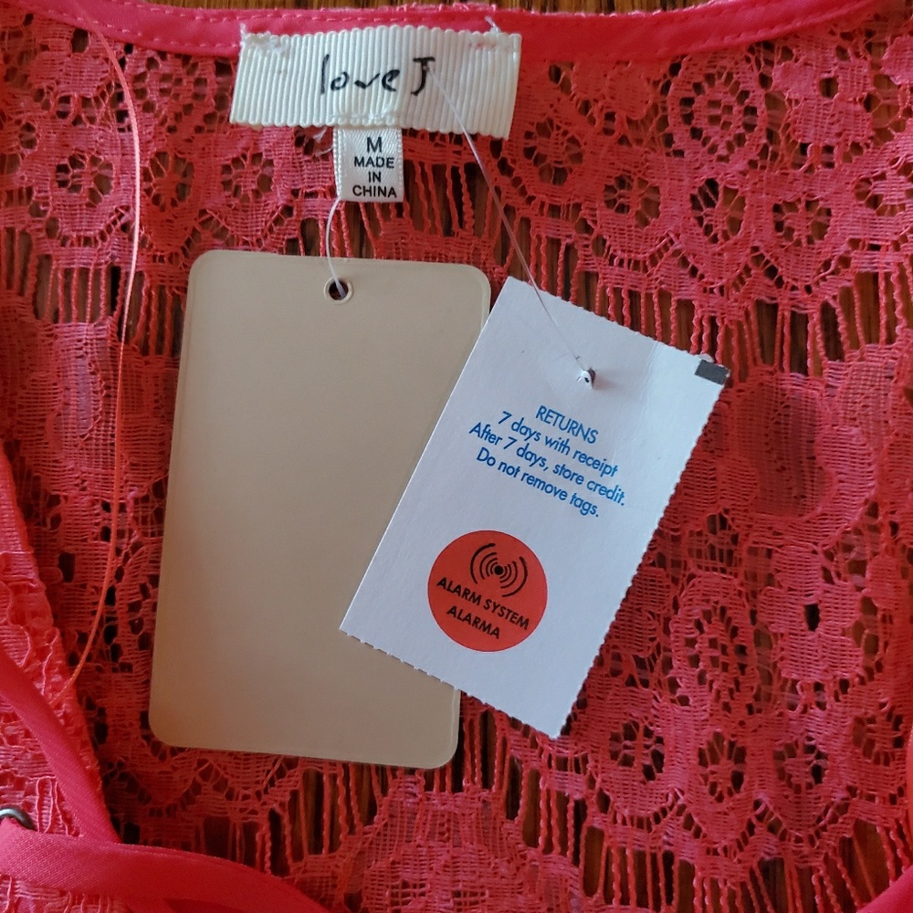 Pink lace long sleeve top - Picture 2 of 5